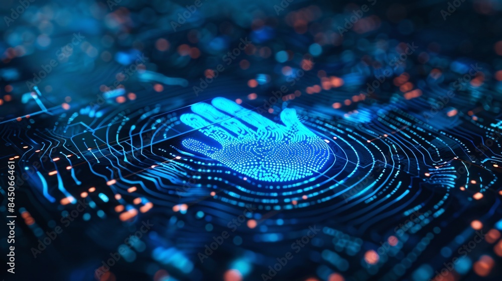 Smart device with innovative biometric security features, Generative AI Smart device with innovative biometric security features, Generative AI