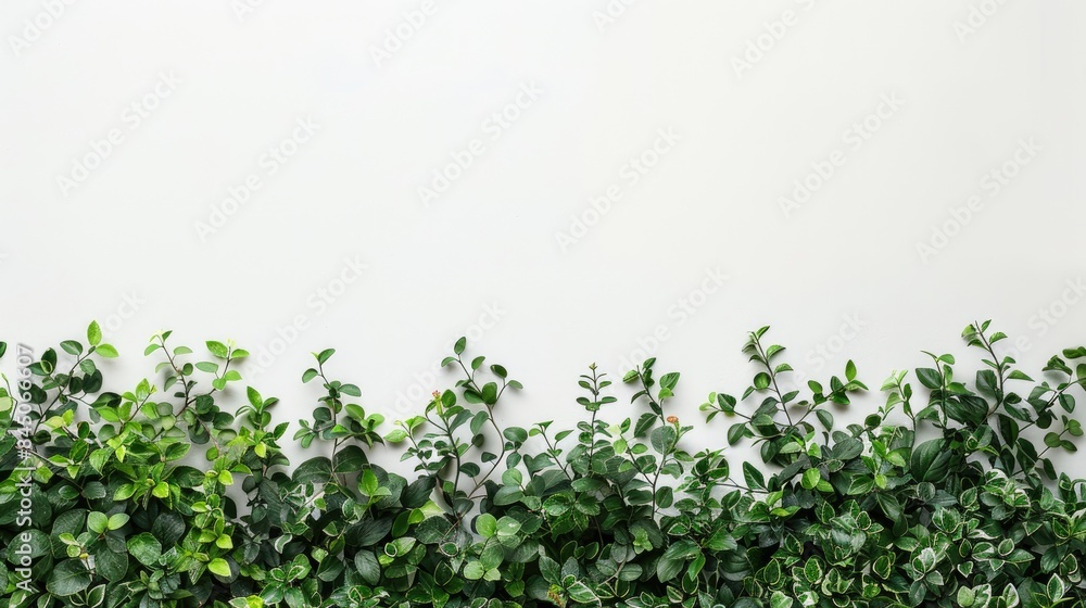 Green foliage on a white backdrop Green foliage on a white backdrop
