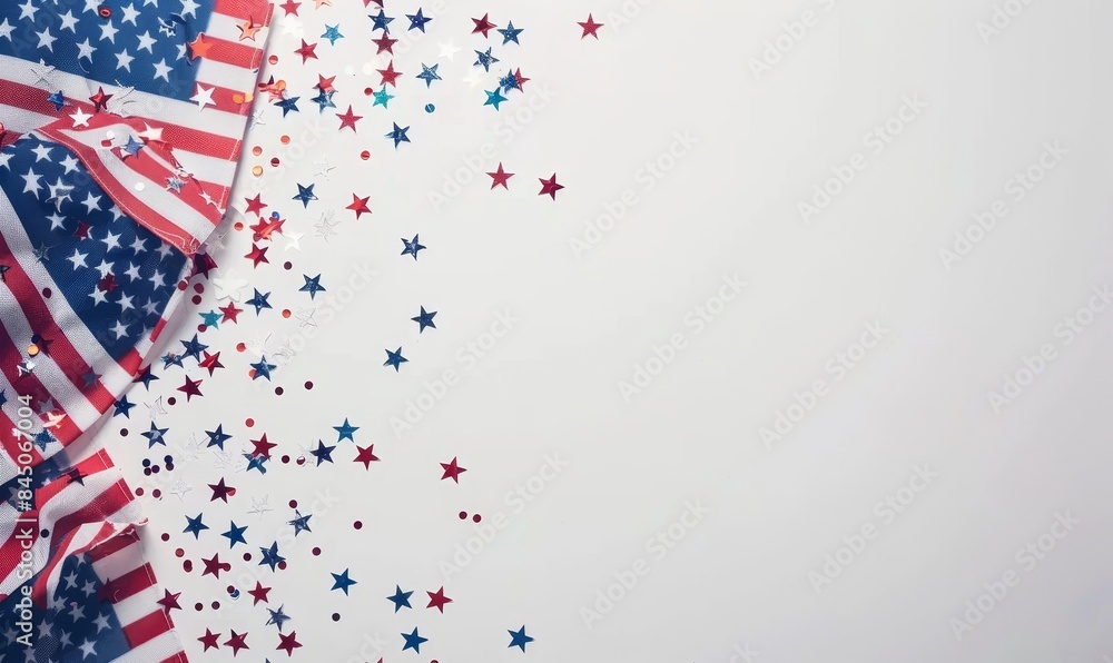 Obraz premium USA 4 July Independence Day design of America flag background