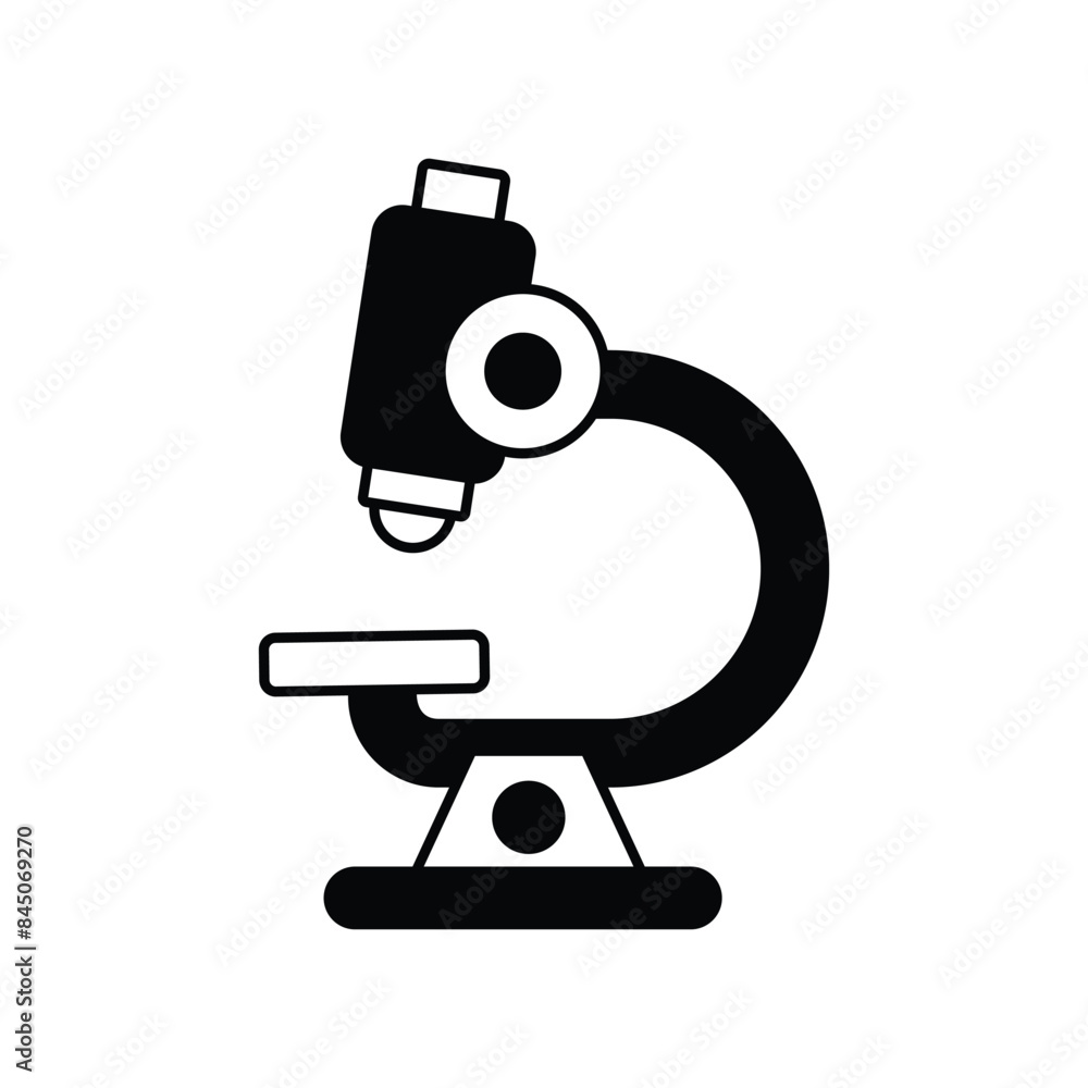 microscope icon with white background vector stock illustration microscope icon with white background vector stock illustration