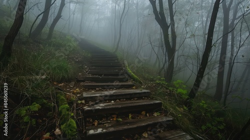 stairs in the forest