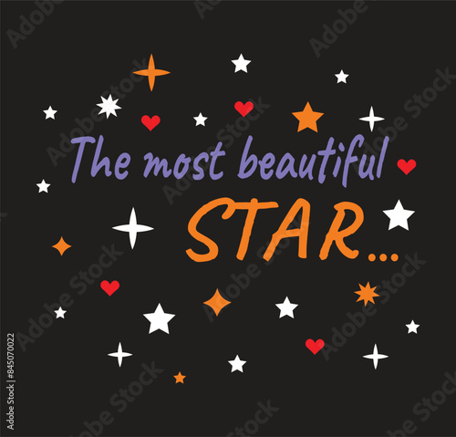 The most beautiful party, Vector illustration for posters, prints and cards