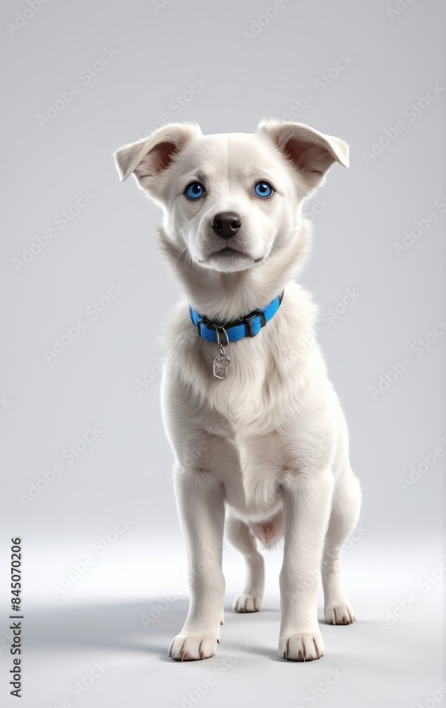 dog isolated on a white background livestock ai generated dog isolated on a white background livestock ai generated