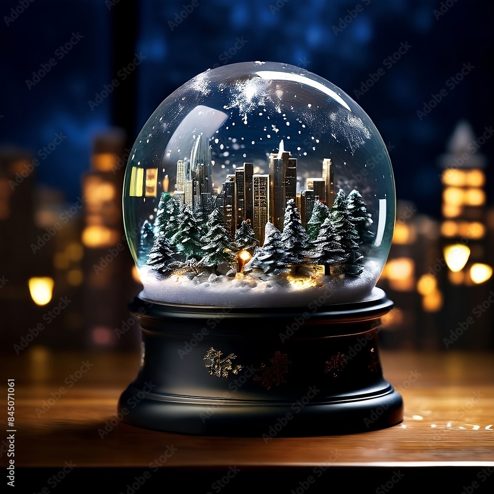 Snow Globe with City inside Snow Globe with City inside