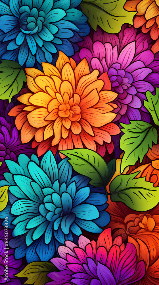 Flowers of various colors and shapes Flowers of various colors and shapes