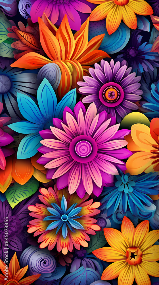Flowers of various colors and shapes Flowers of various colors and shapes