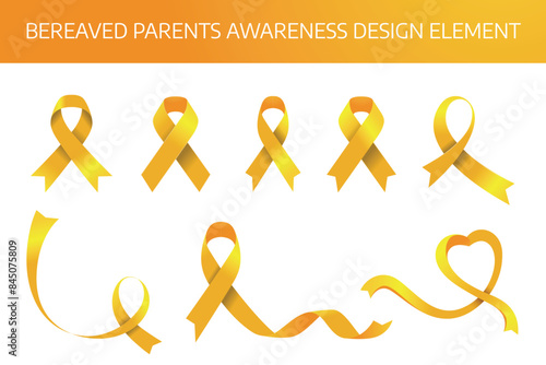 bereaved parents awareness month design element. eps 10. ribbon awareness design template.