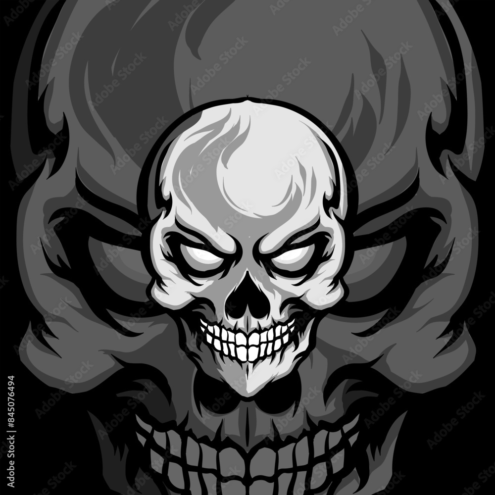 Skull head vector design illustration Skull head vector design illustration