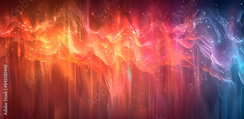 Spectrum Serendipity A Colorful Blend of Nature Beautiful image on the solid color Background. abstract background with lines. A web of intersecting colorful lines.