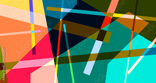 Vector colorful abstract geometric poster