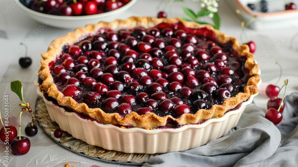 Pie made from cherries Pie made from cherries