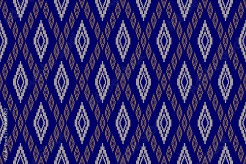 Beautiful vintage cross stitch traditional ethnic pattern.floral pixel art embroidery. Elegance background abstract Aztec beautiful seamless pattern for fabric,cloth,dress,carpet,curtain,sarong,batik.