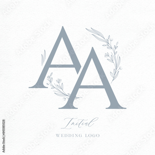 AA Initial Wedding Logo Monogram