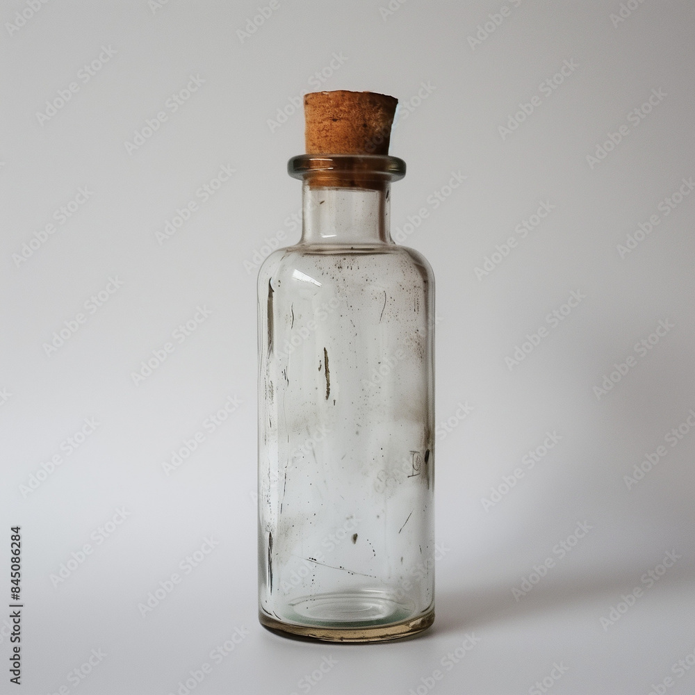 Empty wooden cork lid bottle, white background, Ai generated Images Empty wooden cork lid bottle, white background, Ai generated Images