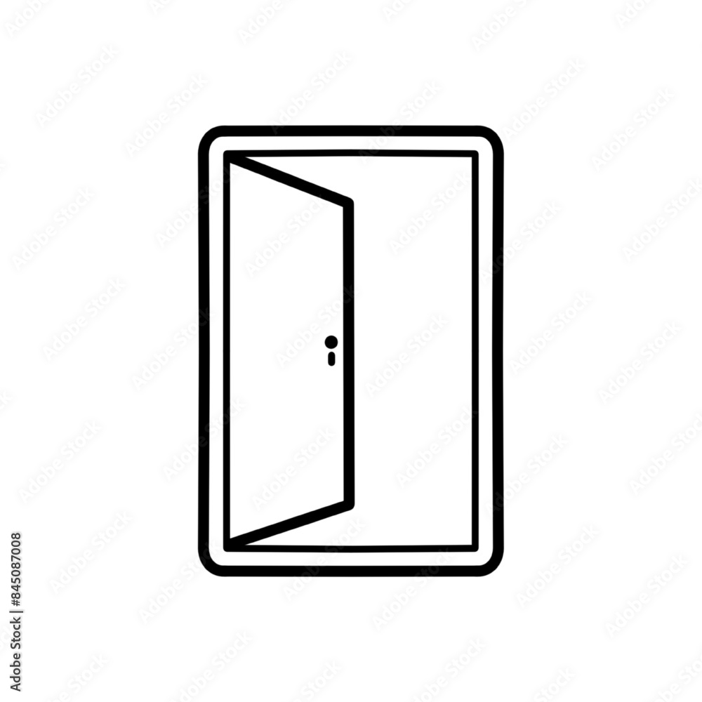 Door icon in trendy flat style isolated on gray background. Open door symbol for your website design, logo, app, UI. Vector illustration, EPS10. Door icon in trendy flat style isolated on gray background. Open door symbol for your website design, logo, app, UI. Vector illustration, EPS10.