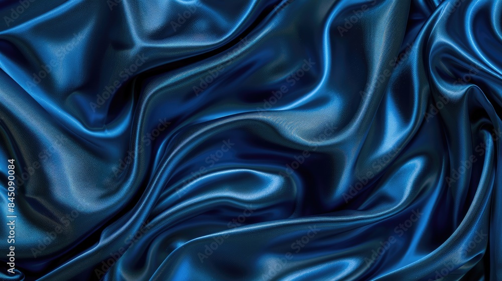 Cloth with an abstract blue background Satin fabric Cloth with an abstract blue background Satin fabric