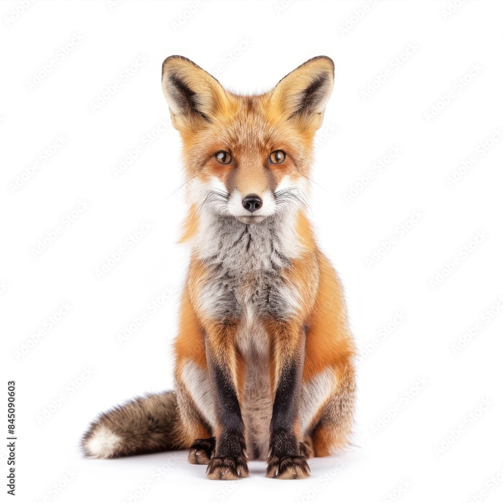 Fototapeta premium Fox isolated on white background 