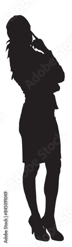 businesswomen silhouette full isolated