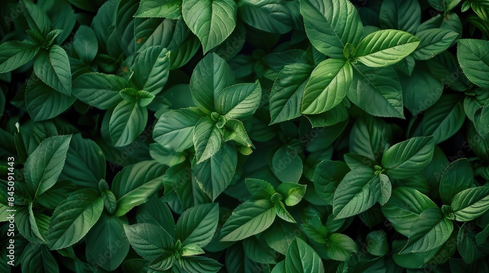 Close up of a background texture made of green leaves Close up of a background texture made of green leaves