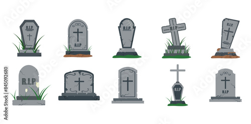 Gravestone Vector Set