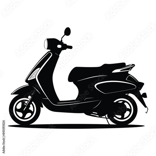 Scooter graphic silhouette vector