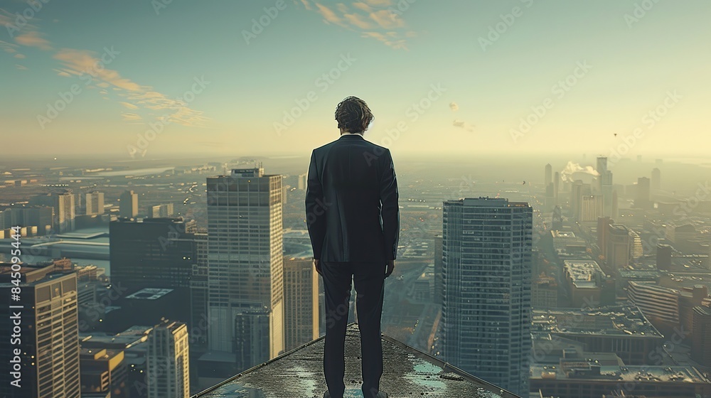 A Man Stands on the Edge of a City A Man Stands on the Edge of a City