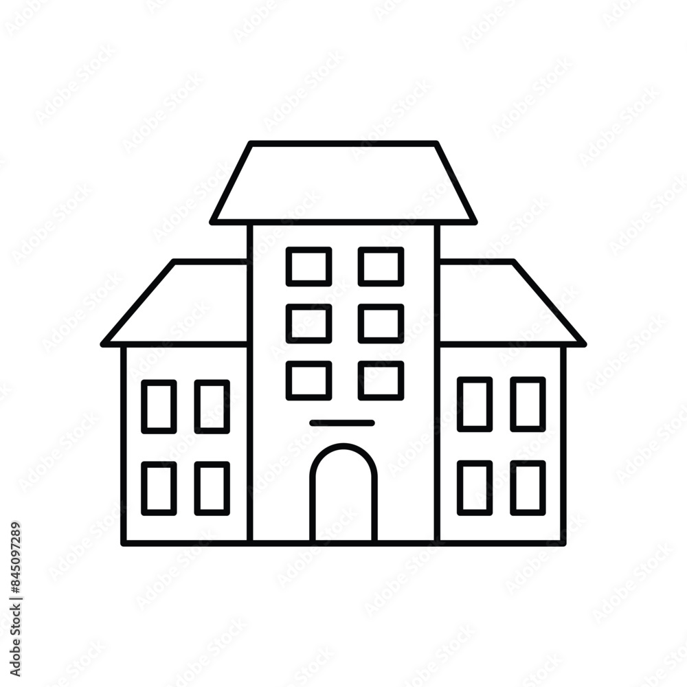 school icon with white background vector stock illustration school icon with white background vector stock illustration