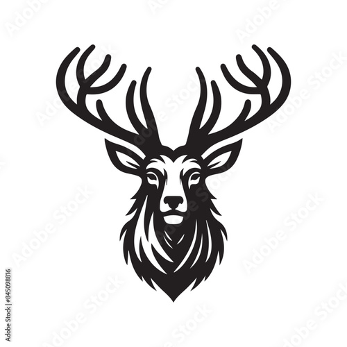 Lion, deer, cute dog head vector