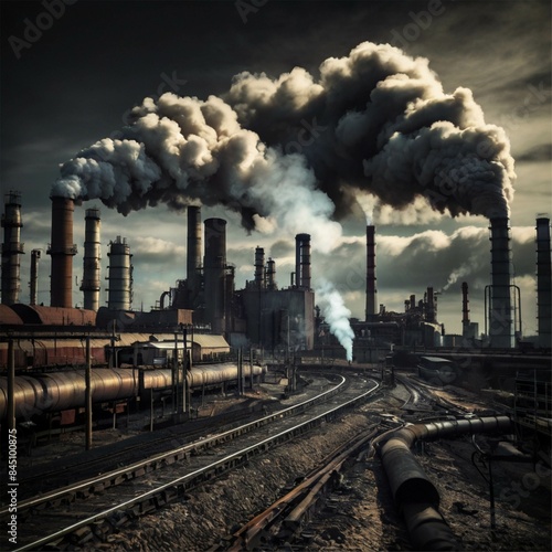 Air emissions from industrial factories