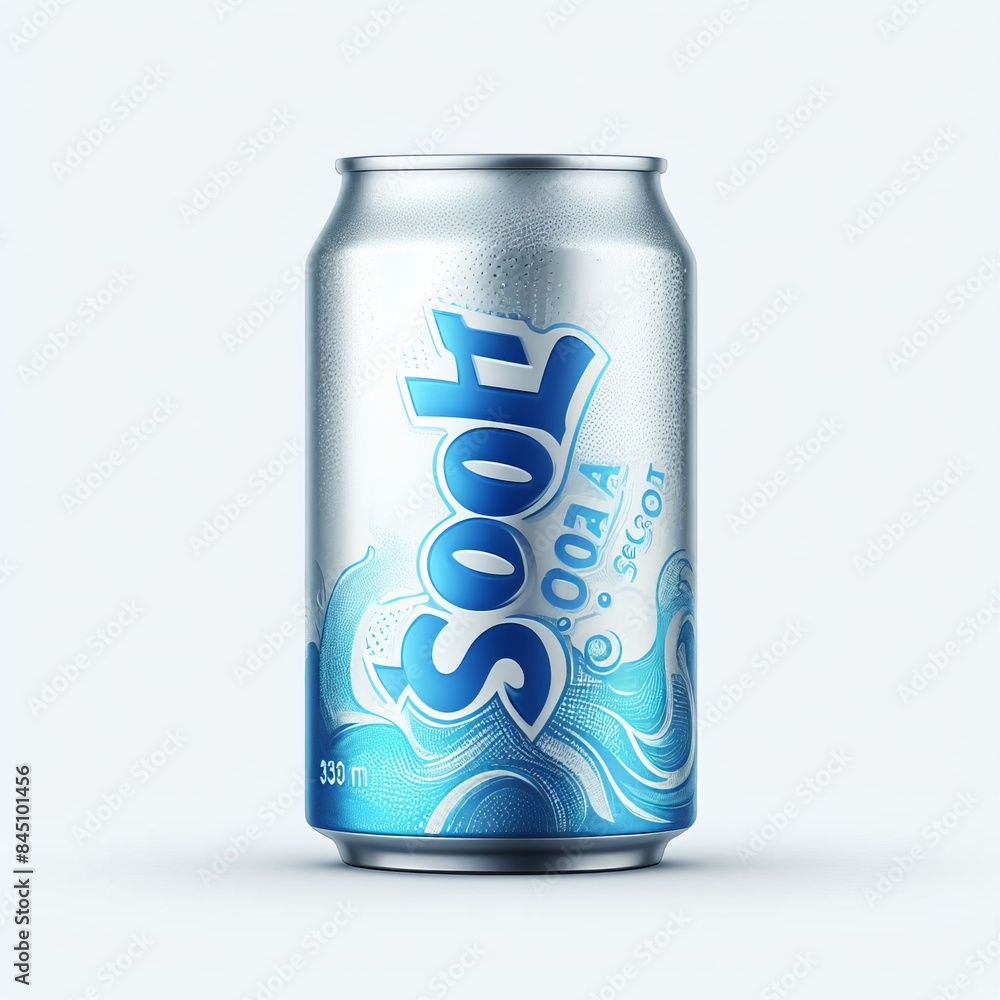 Isolated white background, blue metal beverage container with a smooth surface, perfect for a 3D rendering Isolated white background, blue metal beverage container with a smooth surface, perfect for a 3D rendering