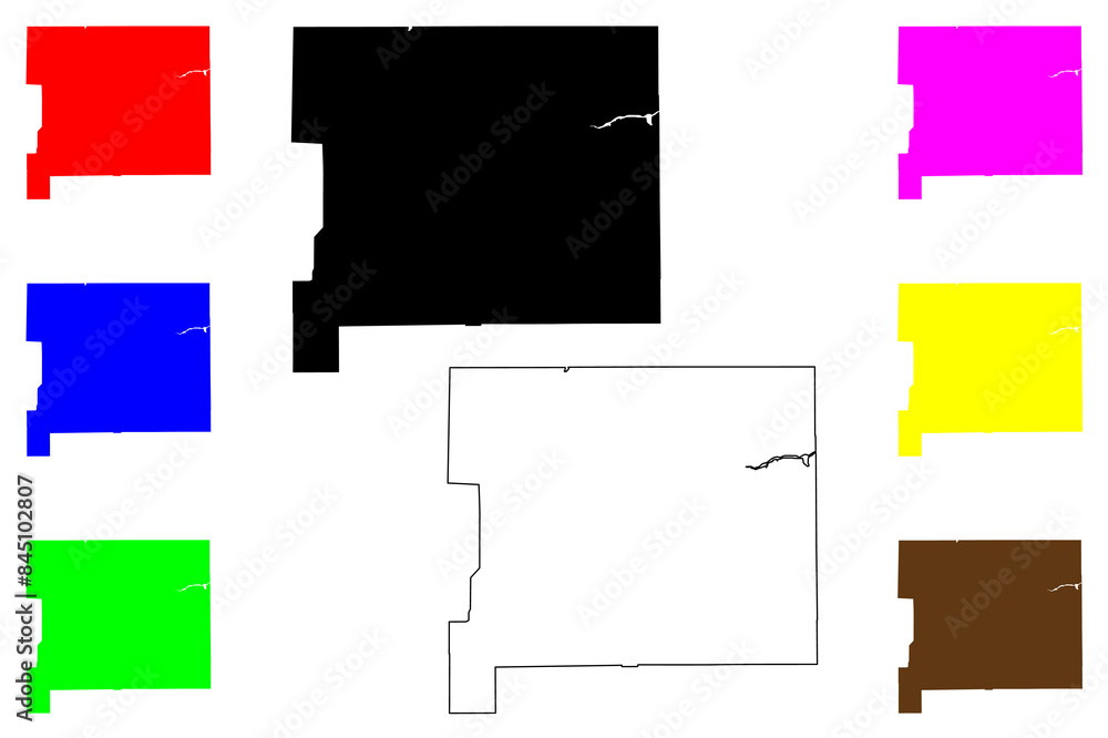 Fototapeta premium St. Joseph County, Indiana (U.S. county, United States of America, USA, U.S., US) map vector illustration, scribble sketch St. Joe map