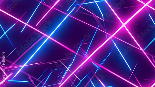 Neon Lines - Neon lines crisscrossing in a repeating fashion. Amazing seamless background, anime illustration background, printable background, aesthetic background for cover design.