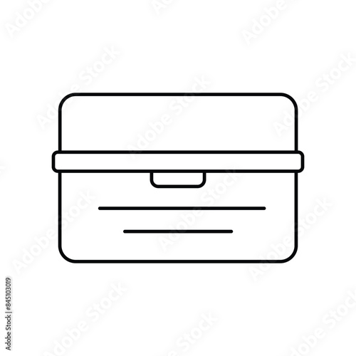 lunch box icon with white background vector stock illustration