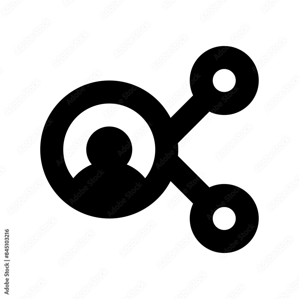 Share affiliate networking black glyph icon Share affiliate networking black glyph icon