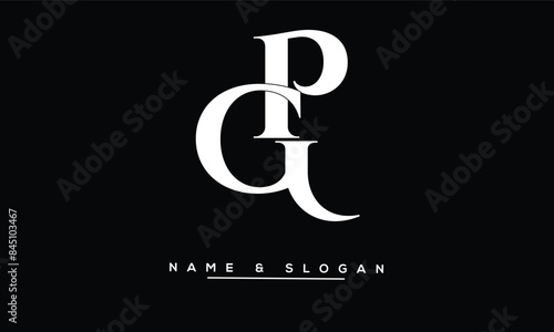 GP, PG, G, P Abstract Letters Logo Monogram