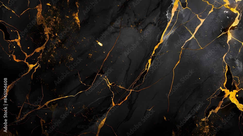 black marble background with yellow veins. black marble background with yellow veins.