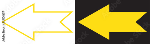 PrintLong arrows icon. trendy long arrows left and right in flat style. Black arrows vector illustration. Icons isolated. black arrow pointing both sides, right and left, Replaceable vector design