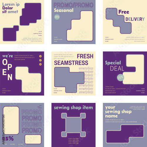 Sewing Store Social Media Post Templates