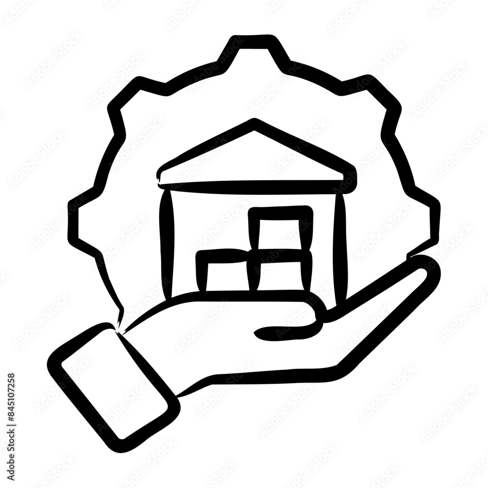 Warehouse Management System Icon Warehouse Management System Icon