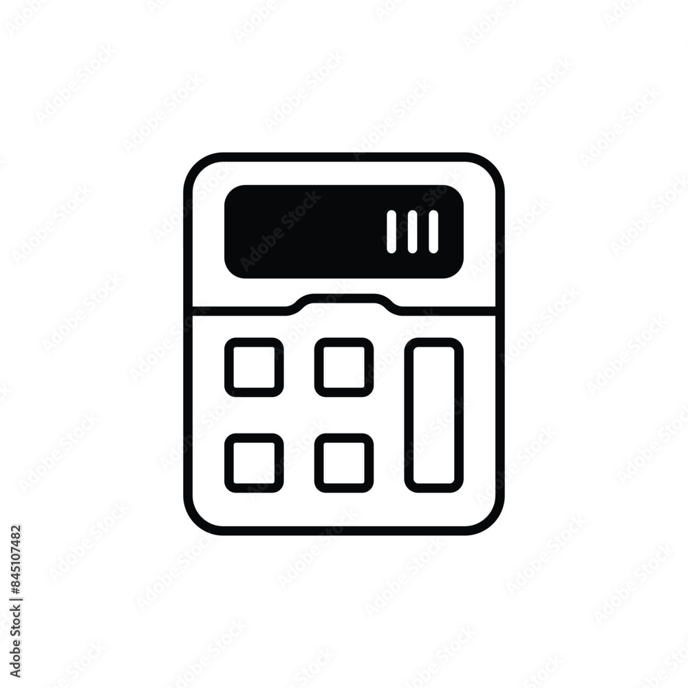 Calculator icon design with white background stock illustration Calculator icon design with white background stock illustration