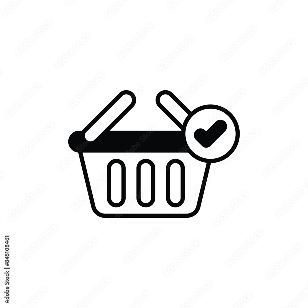 Shopping Basket icon design with white background stock illustration Shopping Basket icon design with white background stock illustration
