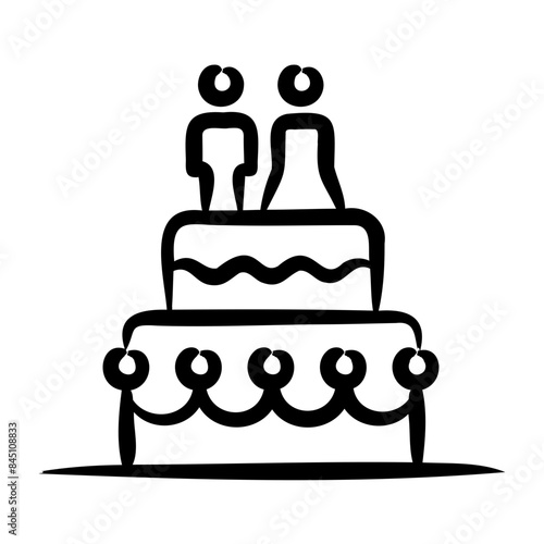 Wedding Cake Topper Icon