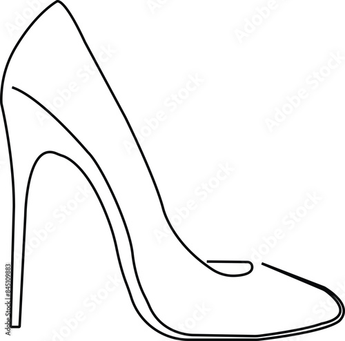 black and white shoes High Heels women fashion shoes vector silhouette high heels icon