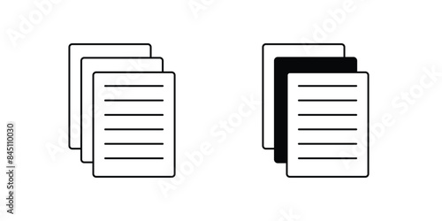 document icon with white background vector stock illustration