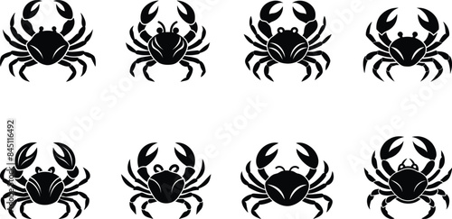 Crab logo silhouette vector illustration
