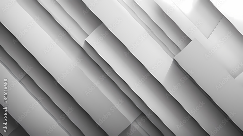 Fototapeta premium Abstract geometric background featuring overlapping gray rectangular shapes creating a futuristic 3D illusion.