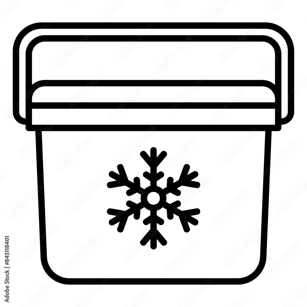 Ice box icon for carrying cold drinks Ice box icon for carrying cold drinks