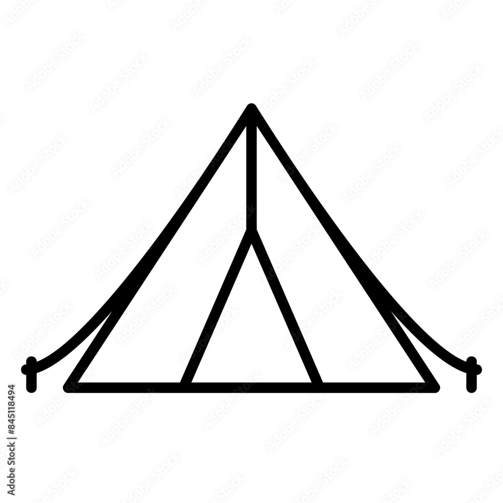 Tent icon for camping and adventure Tent icon for camping and adventure