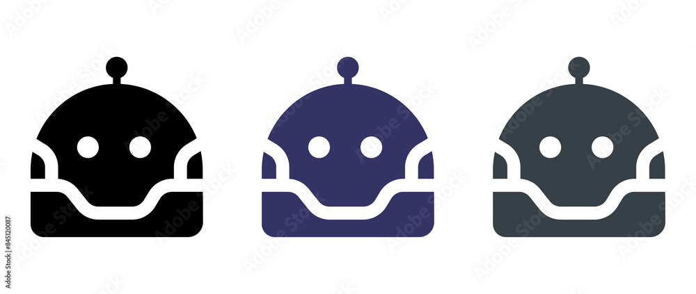 Fototapeta premium cyborg icon flat design isolated on white background