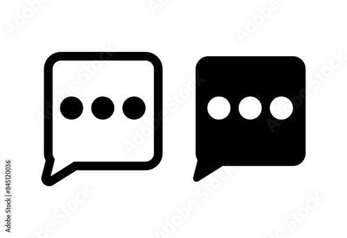 Chat Bubble Typing icon flat design isolated on white background